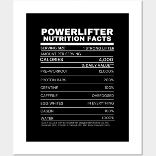 Strong Powerlifter Nutrition Facts - Funny Posters and Art